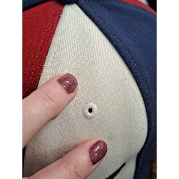 Vintage Nike 6-Panel Flex Fit Hat Red White Blue Swoosh Logo Just Do It Collect - Picture 10 of 10